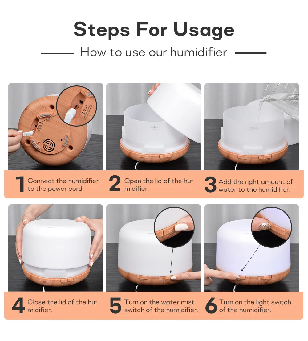 AeroMist™ LED Aromatherapy Diffuser - 1L